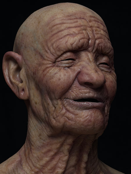 IN STOCK - “Party Granny” Bald Flesh old women mask